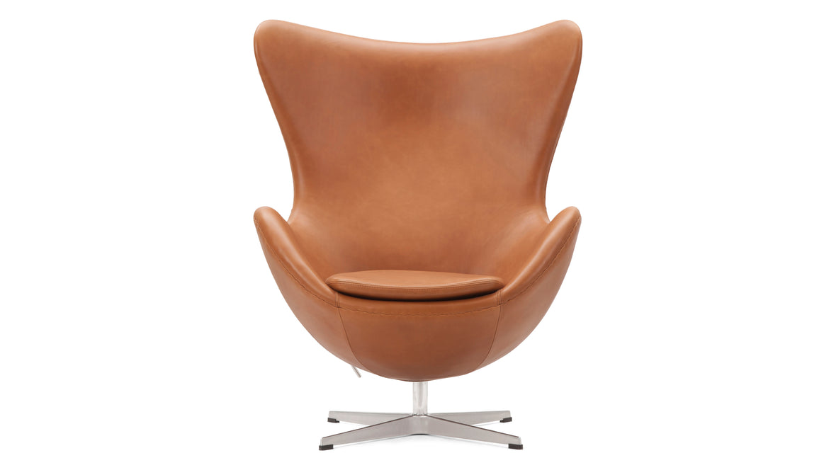 Egg Chair The Egg Chair Brown Premium Leather Arne Jacobsen