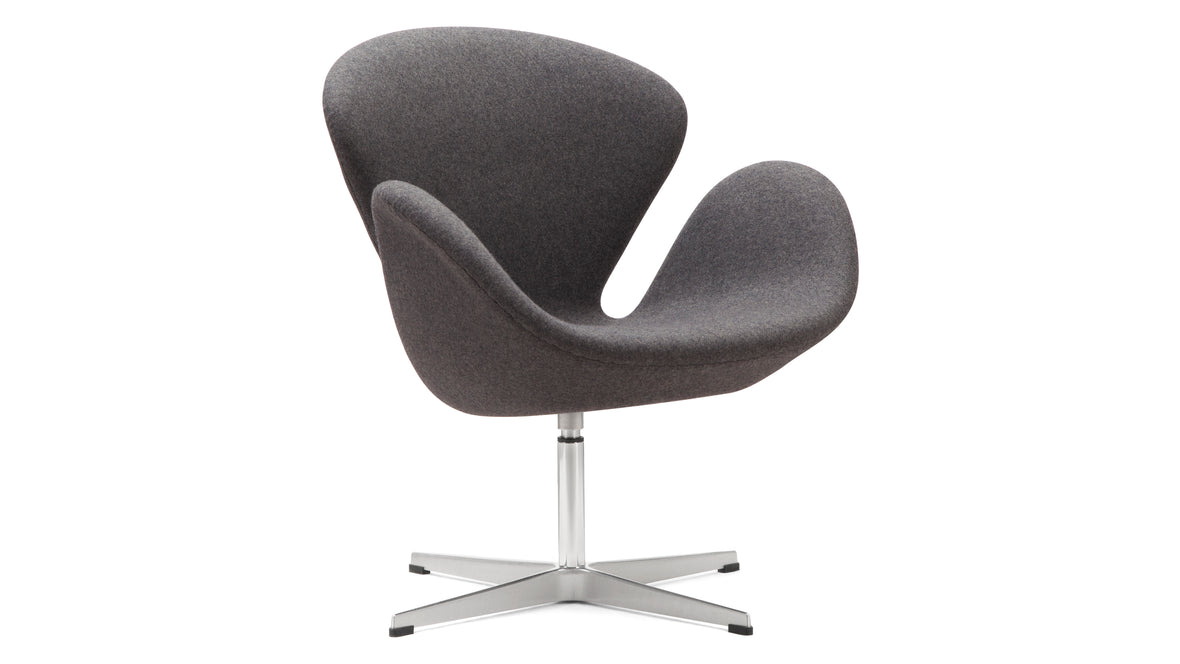 The Swan - Swan Chair, Dark Gray | Arne Jacobsen Designer Replica | Icons