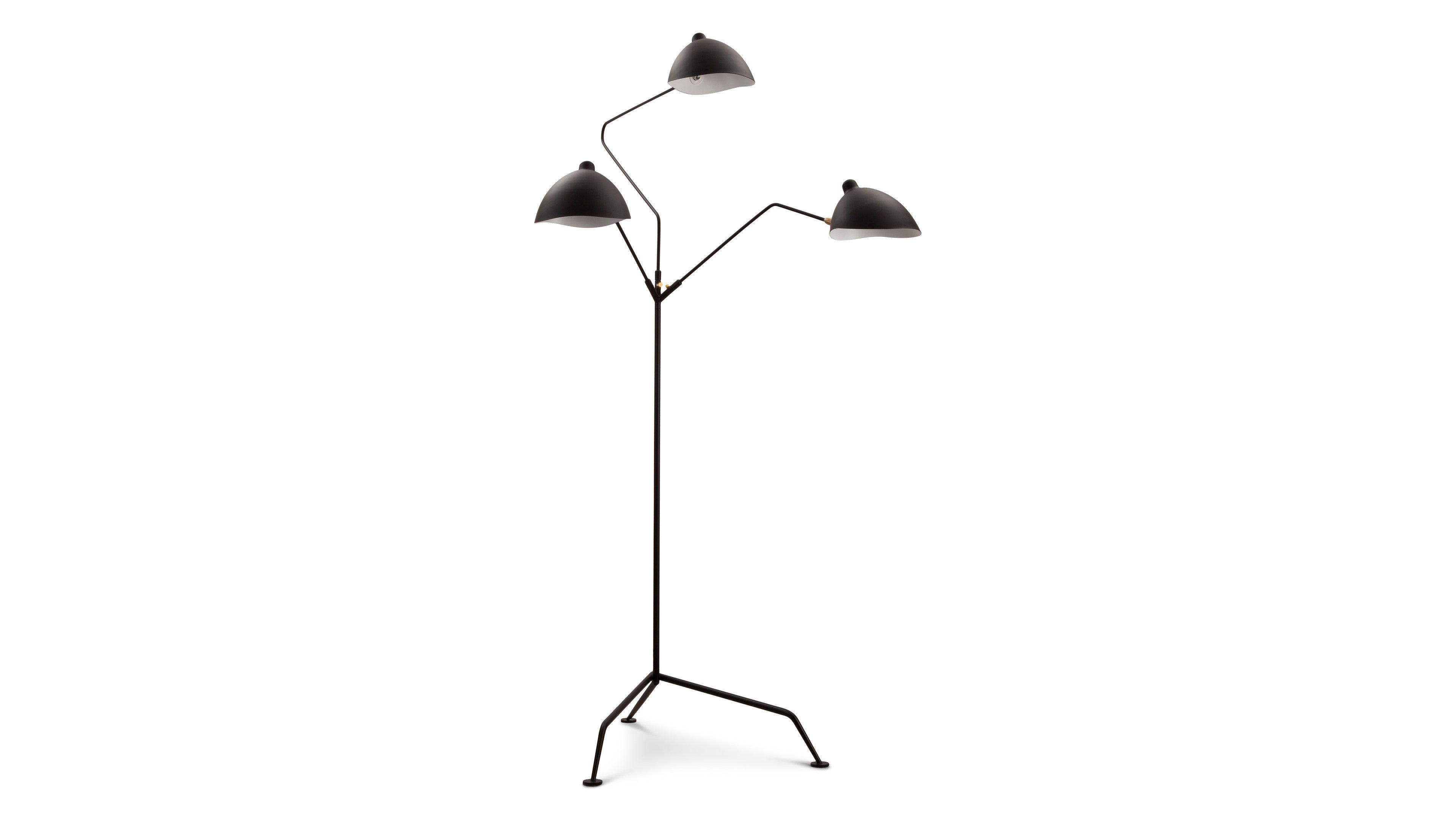 Serge Mouille Floor Lamp - Tripod - Black