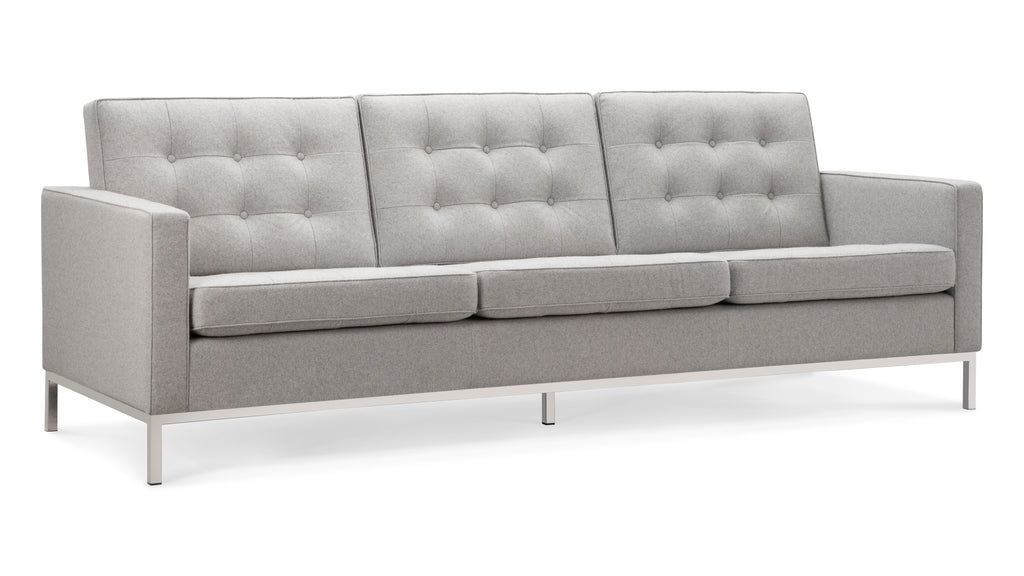 Knoll Sofa - Florence Knoll Style Three Seater Sofa, Light ...