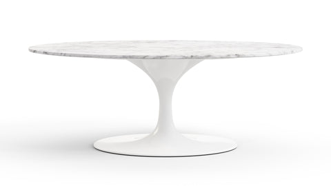 white oval marble coffee table