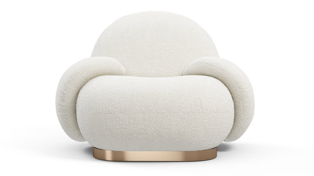 The Paulin Lounge Chair, White Boucle