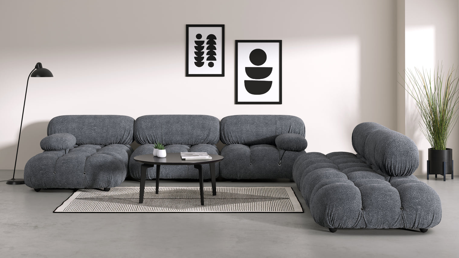 Stylish Sectional|With the Bellini's sectional design, you can create a sofa that suits your space. The soft curves of each carefully crafted cushion create a luxurious and comfortable seat for the ultimate in stylish comfort.
