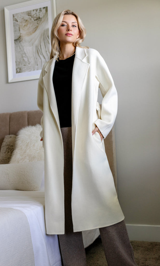 Marcella Cashmere Coat - Crème