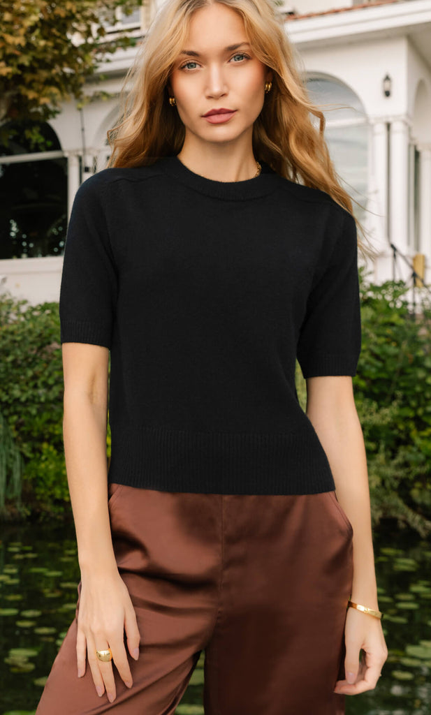 Vittoria Cashmere Sweater - Caviar Black