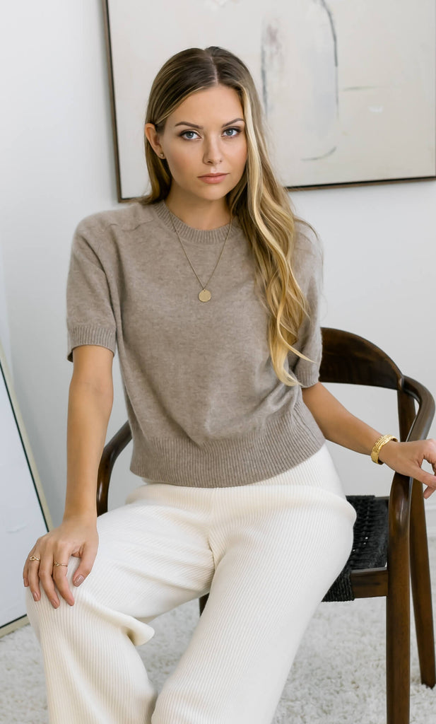 Vittoria Cashmere Sweater - Travertine