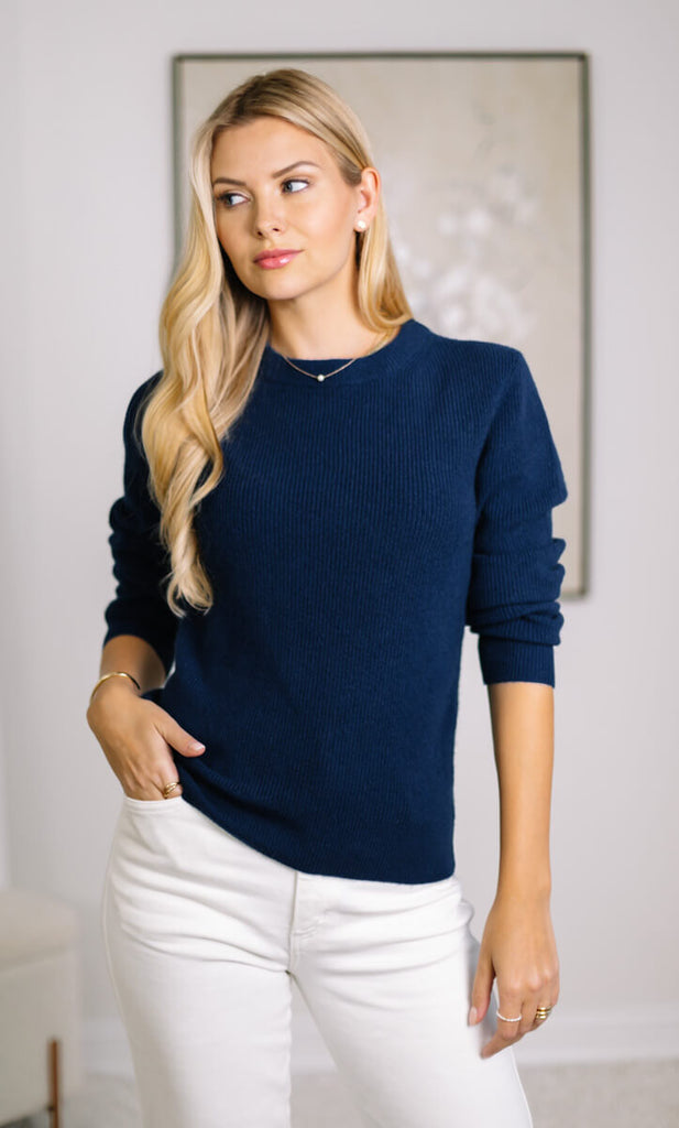 Camilla Cashmere Sweater - Sapphire Navy
