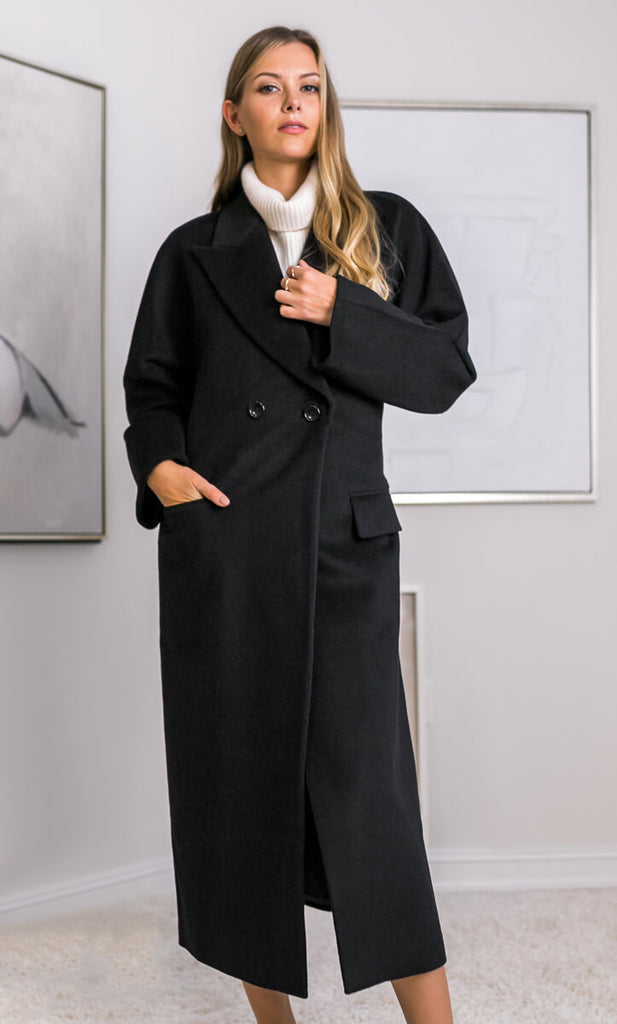 Raphaella Double-Breasted Cashmere Overcoat | Ravella