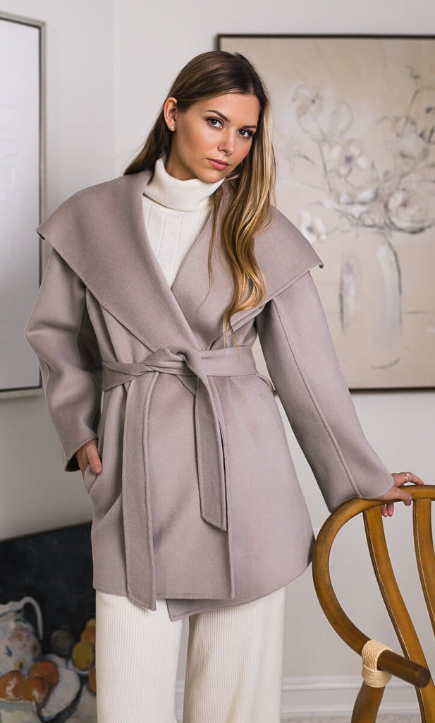 Alba Cashmere Coat - Truffle