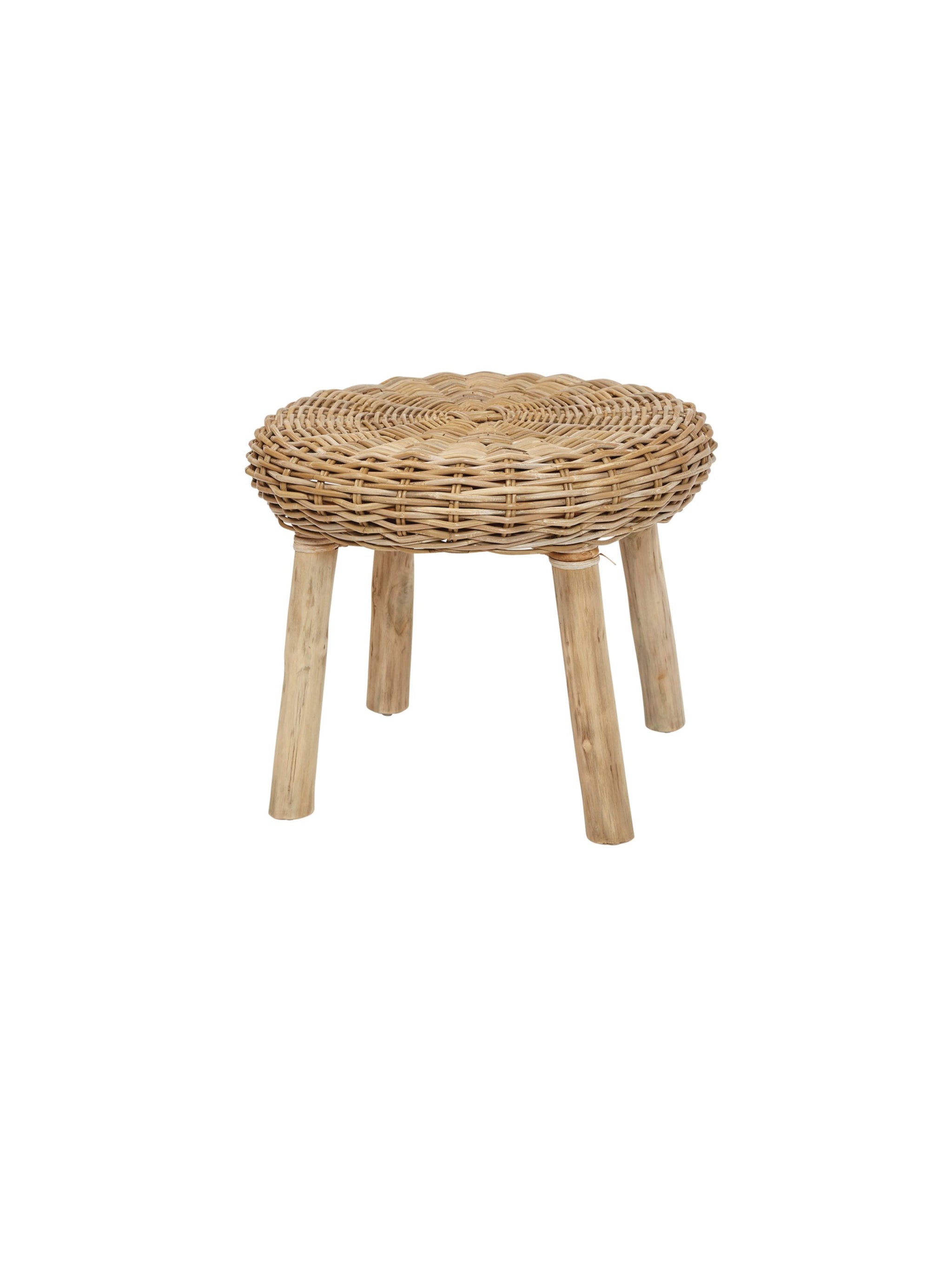 woven rattan stool