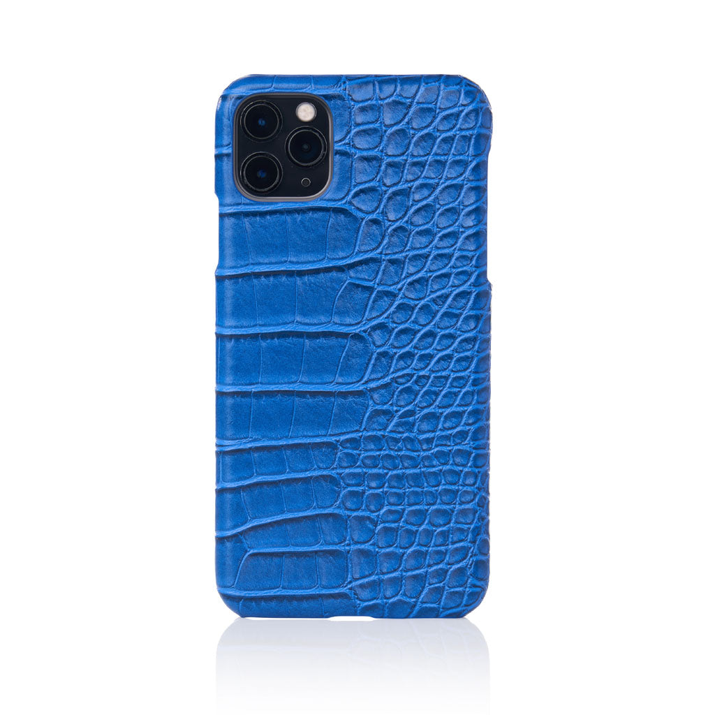 Image of Cobalt Faux Crocodile iPhone Case