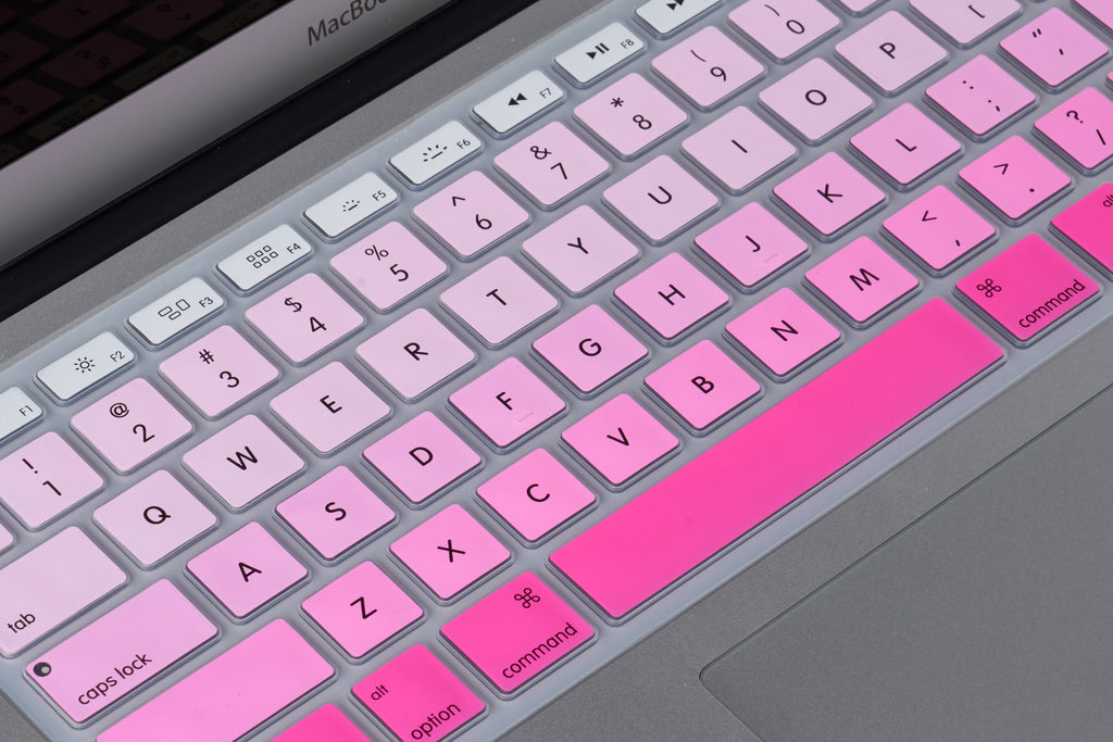 Sweet Pink Ombre MacBook Keyboard Stickers