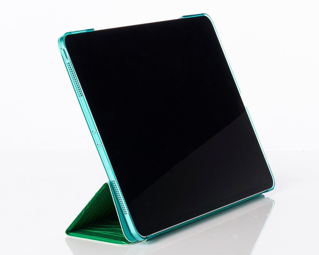 Chic Geeks Faux Crocodile iPad Case - Emerald