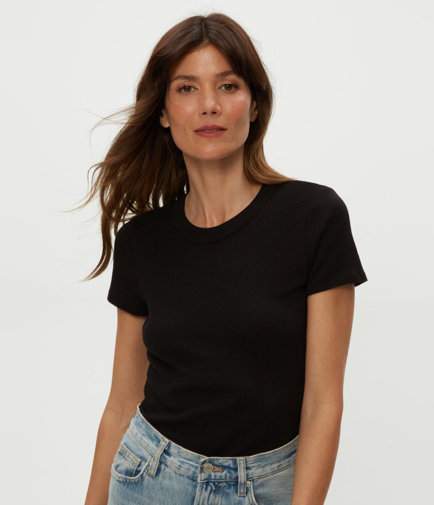 Michael Stars Fallon Shine Tee In Sweet Lilac