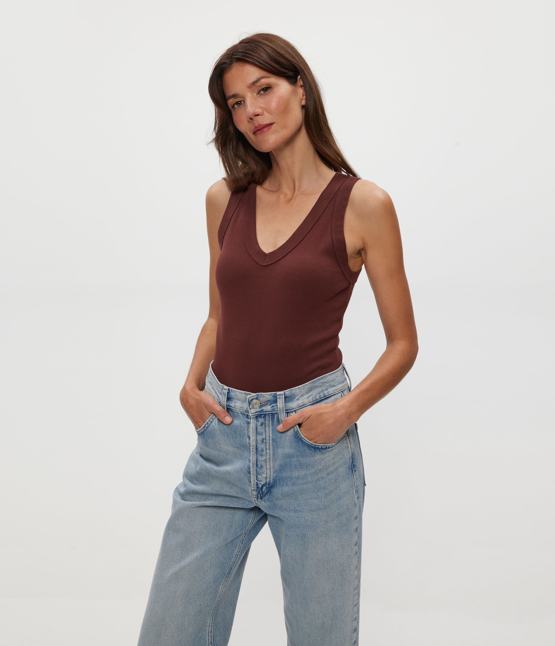 Michael Stars Blanche Ribbed Tank