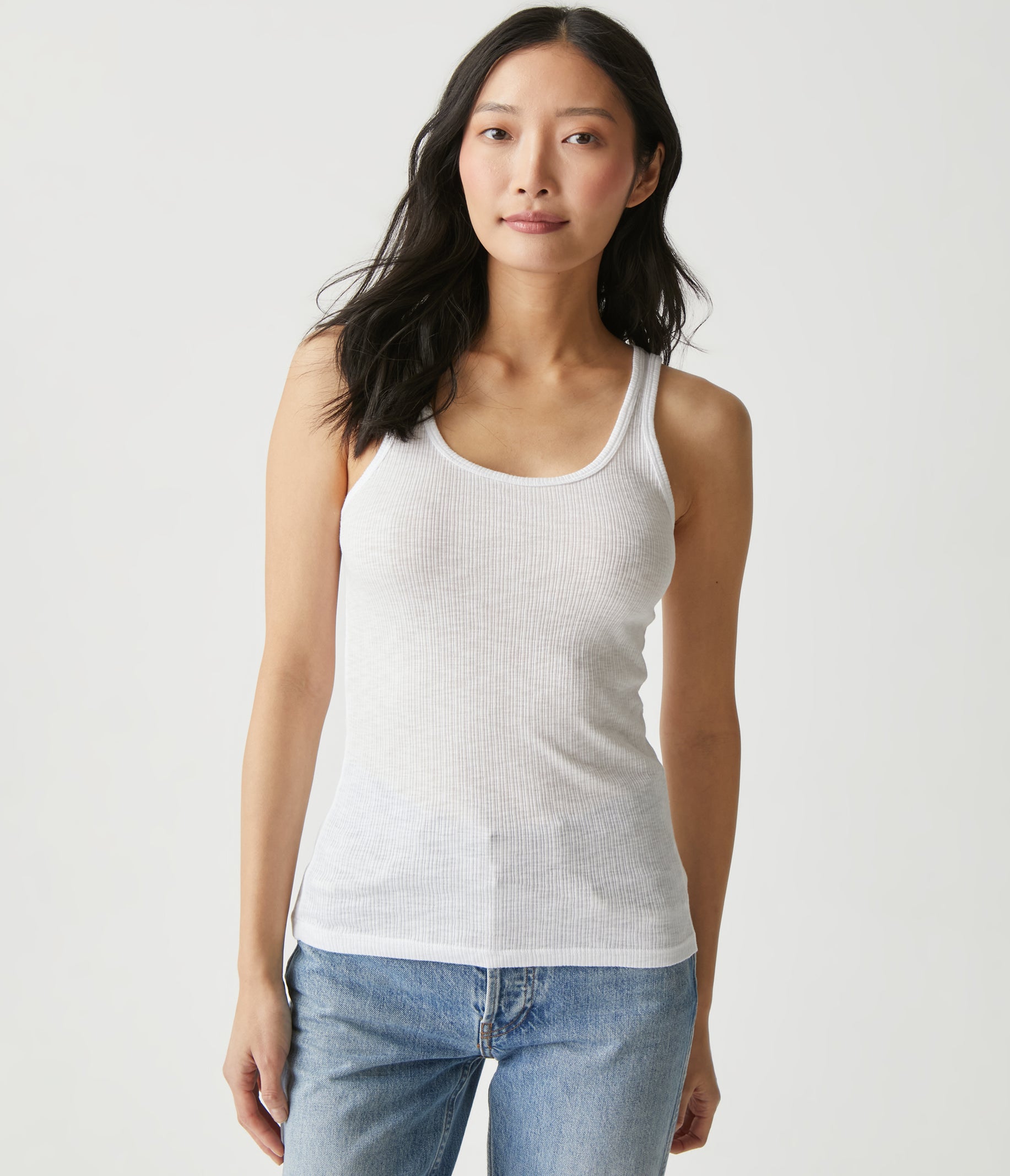 Micah Ribbed Scoop Neck Tank