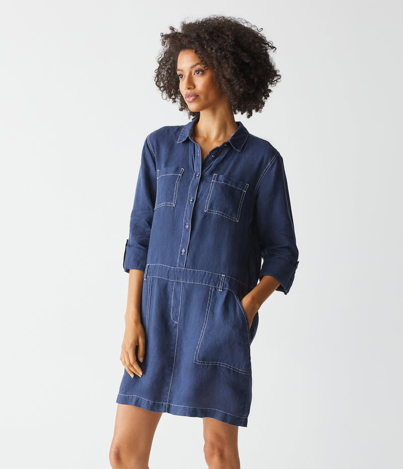 Pilar Linen Shirt Dress