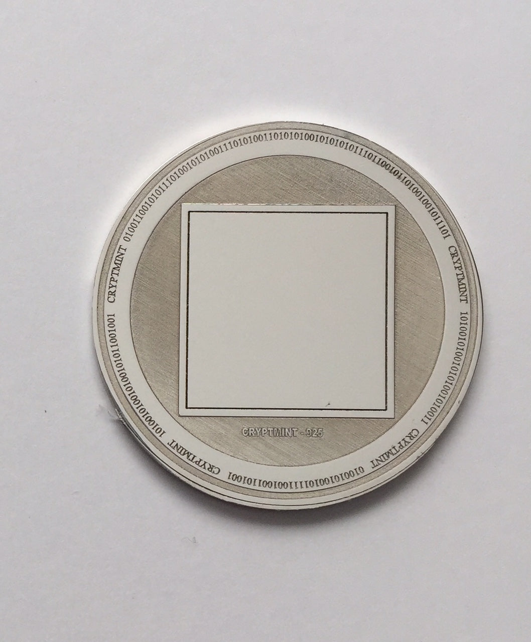 Laser Engraved Silver Physical Bitcoin Wallet - 