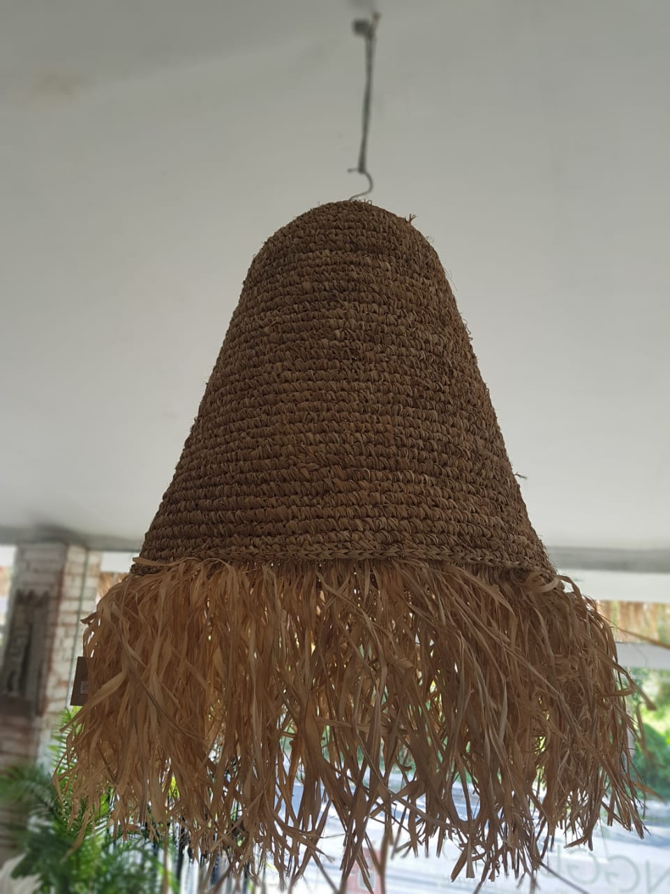 Natural Grass Cone Shaped Ceiling Lamp Shade - Canggu & Co