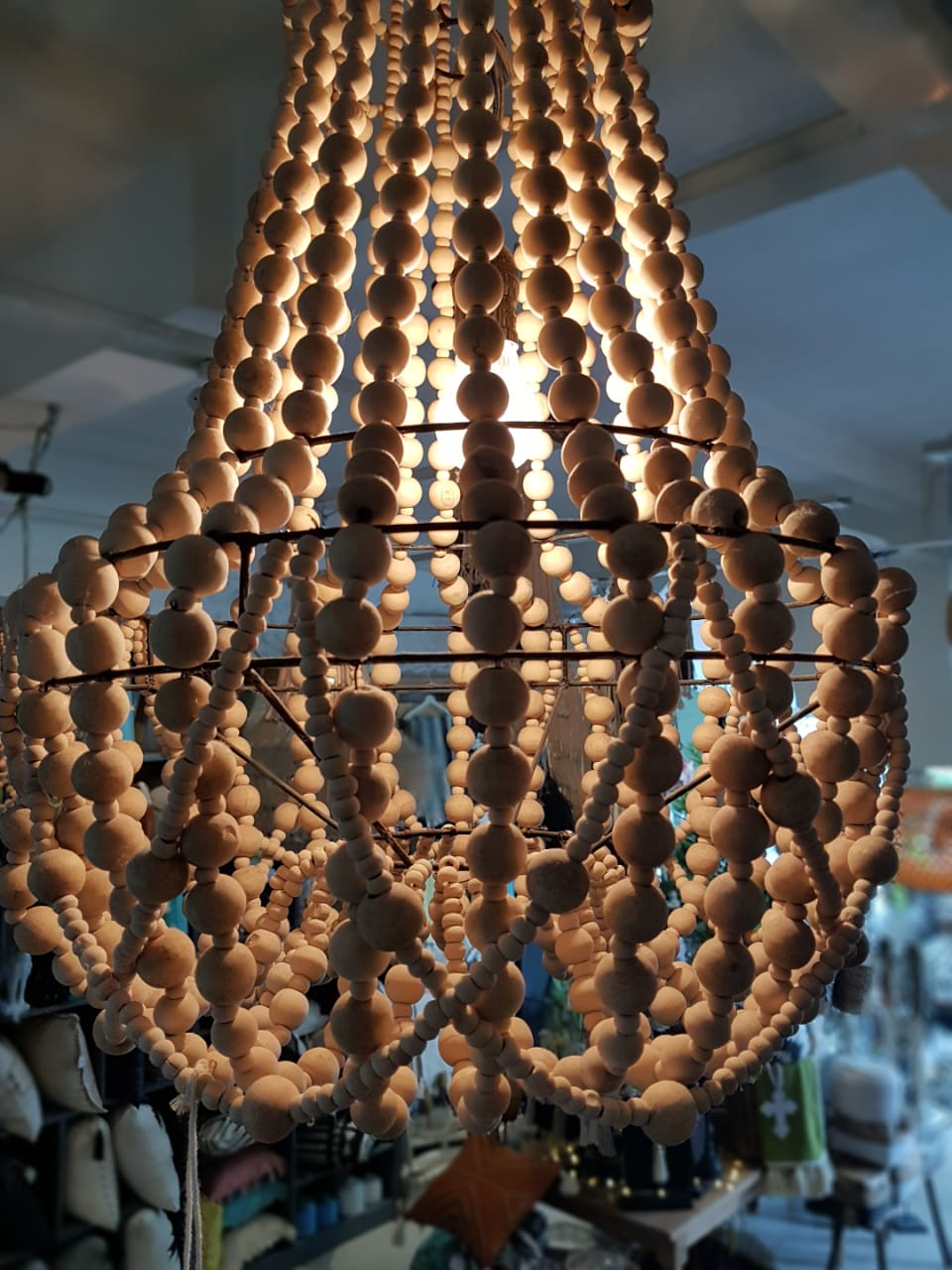 beaded ceiling light shade