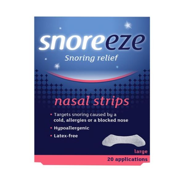 Snoreeze - Snoreeze  Snoring Relief 20 Nasal Strips - Large 20s