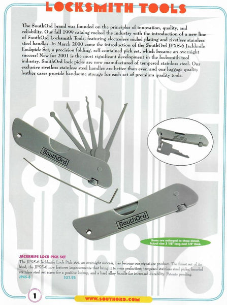 Jackknife Pocket Lock Pick Set - JPXS-6