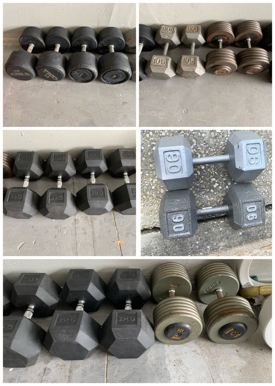 metal dumbbells for sale