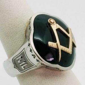 Freemason ring with onyx