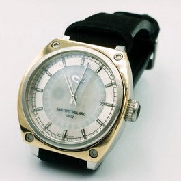 luxury watch with custom 18k gold dial