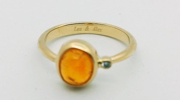 Gold opal ring 