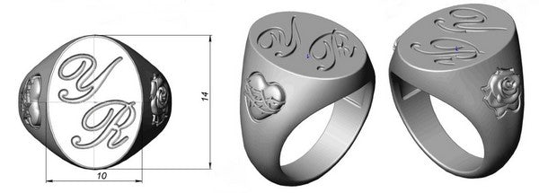 engraved pinky ring custom design
