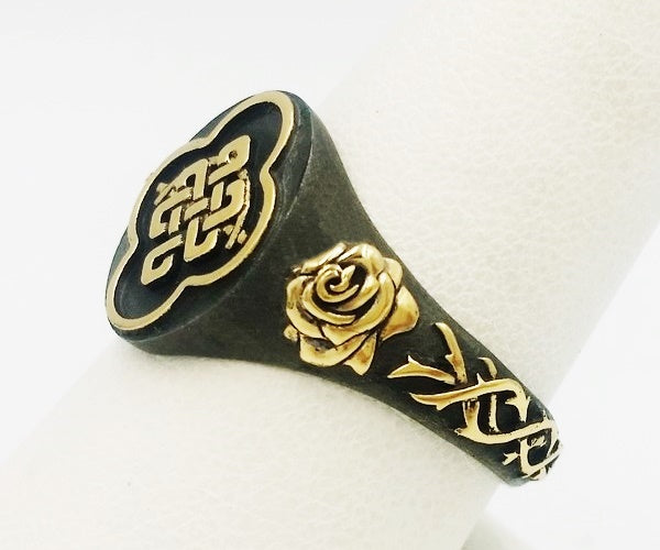 custom signet ring made in pure gold