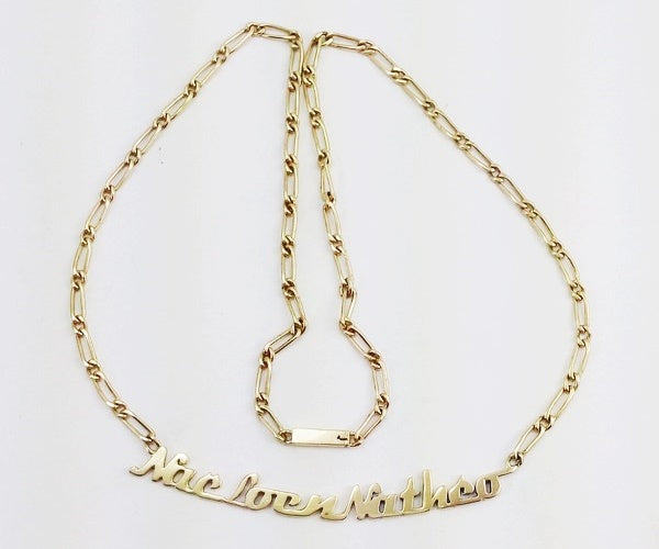 gold name necklace customized