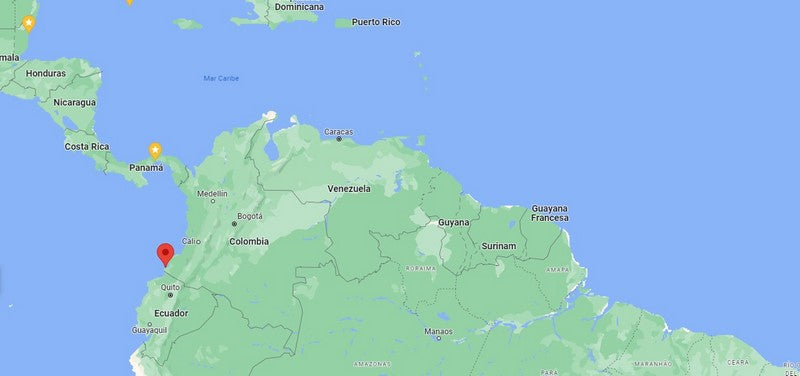 location of La Tolita-Tumalco in Colombia