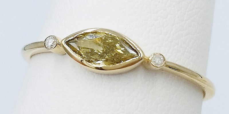 yellow diamond marquise cut engagement ring