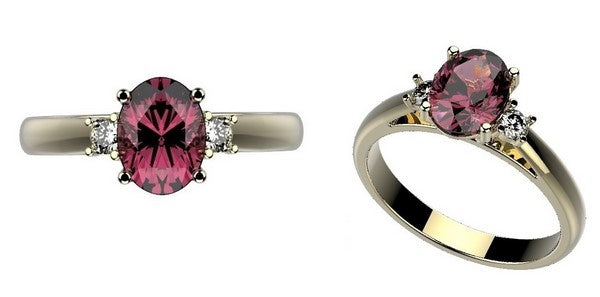 ruby ring design with diamonds