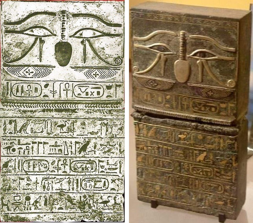 ancient egyptian artifact with platinum