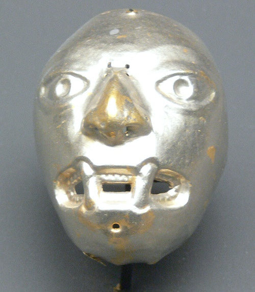 platinum jewelry mask made by ancient civilization