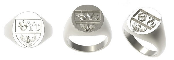 silver signet ring cad project