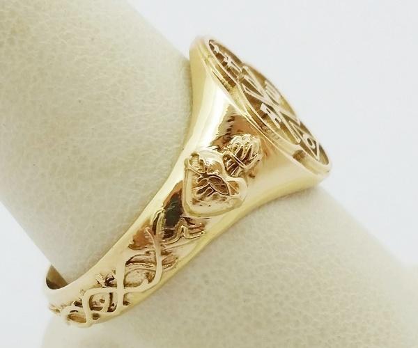 Catholic religious gold ring