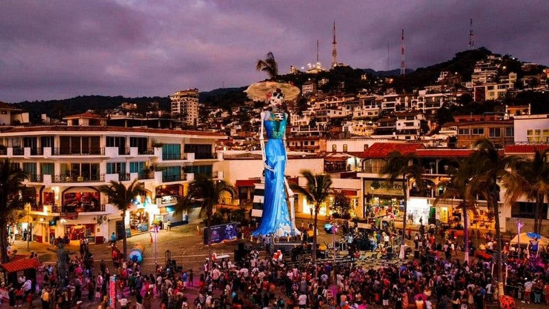 the famous catrinas of Vallarta for the day of the dead