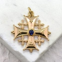 byzantinen gold cross of jerusalem