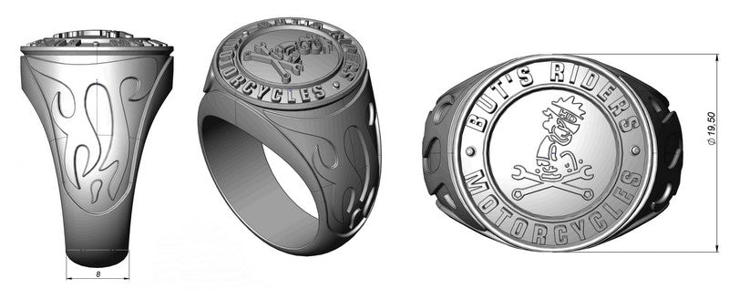 custom biker ring for mc club