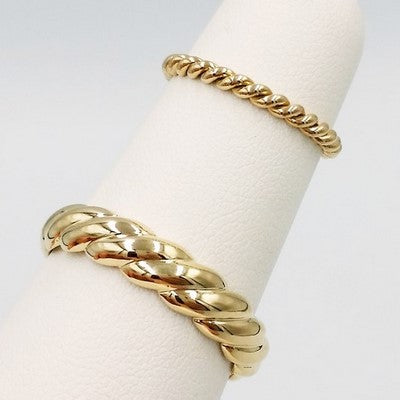 custom 18k gold twisted rings