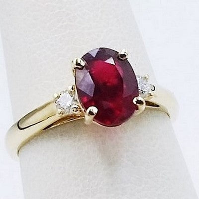 custom ruby engagement ring