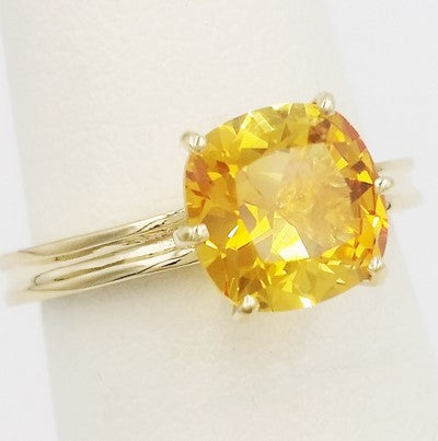 custom yellow sapphire engagement ring