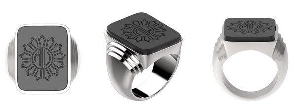 Custom intaglio ring in silver