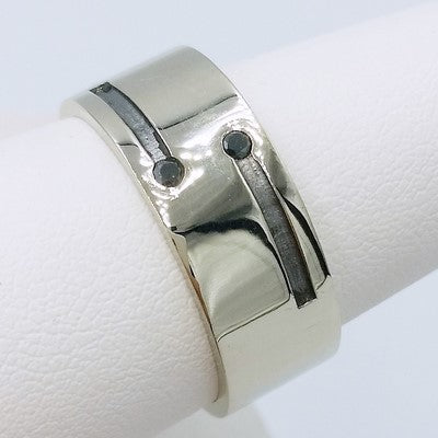 custom ring for men with black diamonds