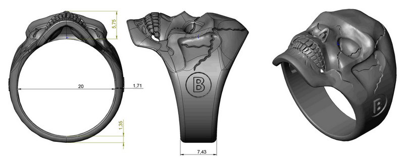 gold biker ring design