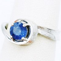 blue sapphire engagement ring custom made